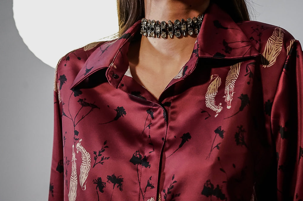 Camisa Safari Tinta - detalle frontal